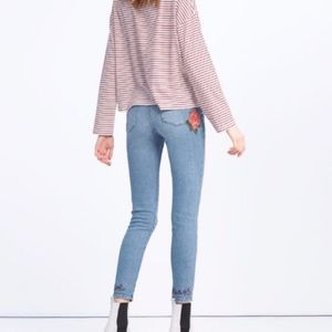 ZARA x TRAFUC • love always embroidered jeans